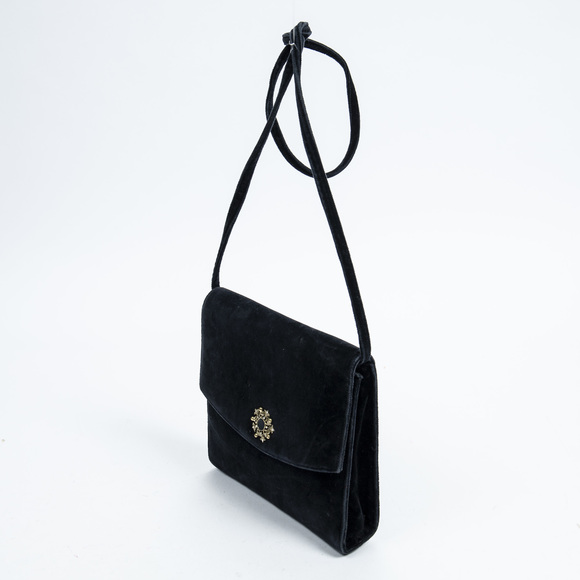Ferragamo Shoulder Flap   in Navy Velvet Canvas - Picture 2 of 7